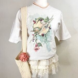 ♡ vintage hummingbird watercolor t-shirt ♡
